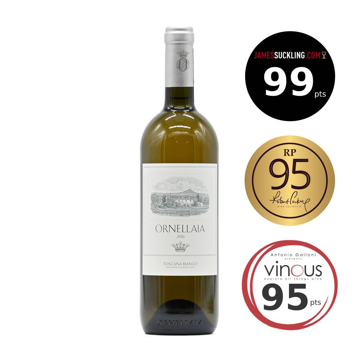 Ornellaia Bianco 2016 – 750ml Italian white wine made from Sauvignon Blanc, from Bolgheri, Maremma, Tuscany, Italy – GDV Fine Wines, Hong Kong