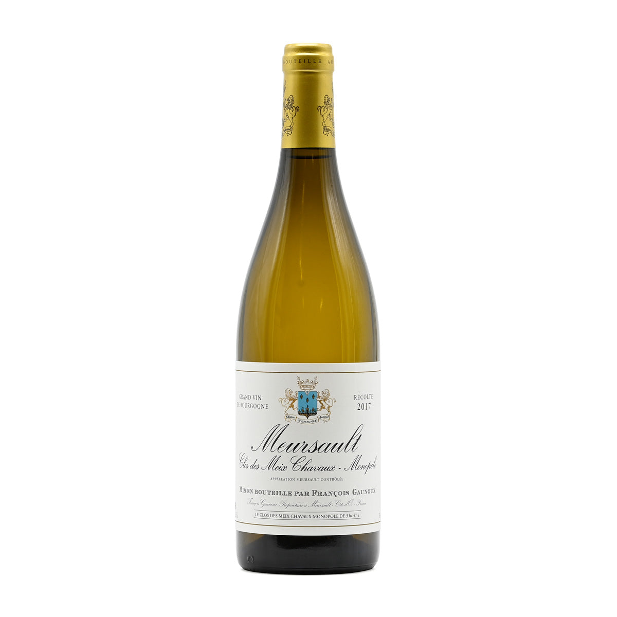 Domaine Francois Gaunoux Meursault Le Clos des Meix Chavaux-Monopole 2017, 750ml French white wine, Grand Vin de Bourgogne, made from Chardonnay, from Meurasult, Cote d’Or, Burgundy, France | GDV Fine Wines, Hong Kong