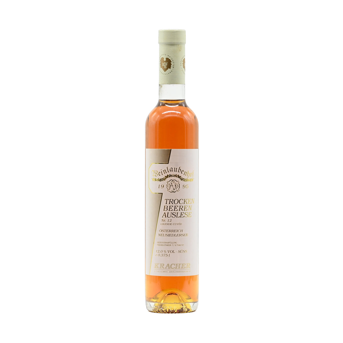 Alois Kracher TBA Grande Cuvee No. 12 1995 (375ml), Austrian sweet wine, made from a blend of Chardonnay, 3Welschriesling, and Traminer; from Neusiedlersee, Burgenland, Austria     – GDV Fine Wines, Hong Kong