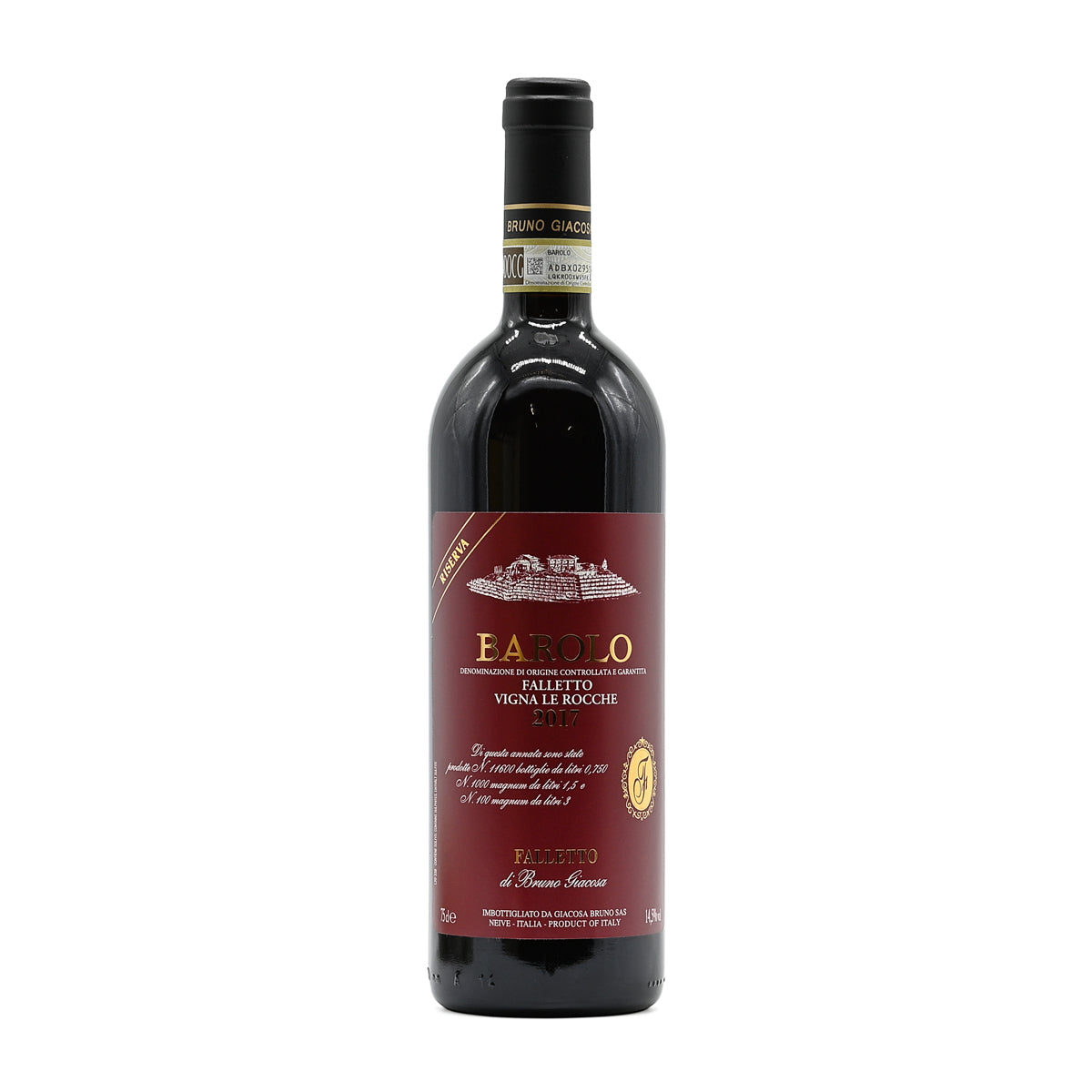 Bruno Giacosa Barolo Falletto Vigna le Rocche Riserva 2017 (Red Label), 750ml Italian red wine, made from Nebbiolo; from Barolo DOCG, Piedmont, Italy - GDV Fine Wines, Hong Kong