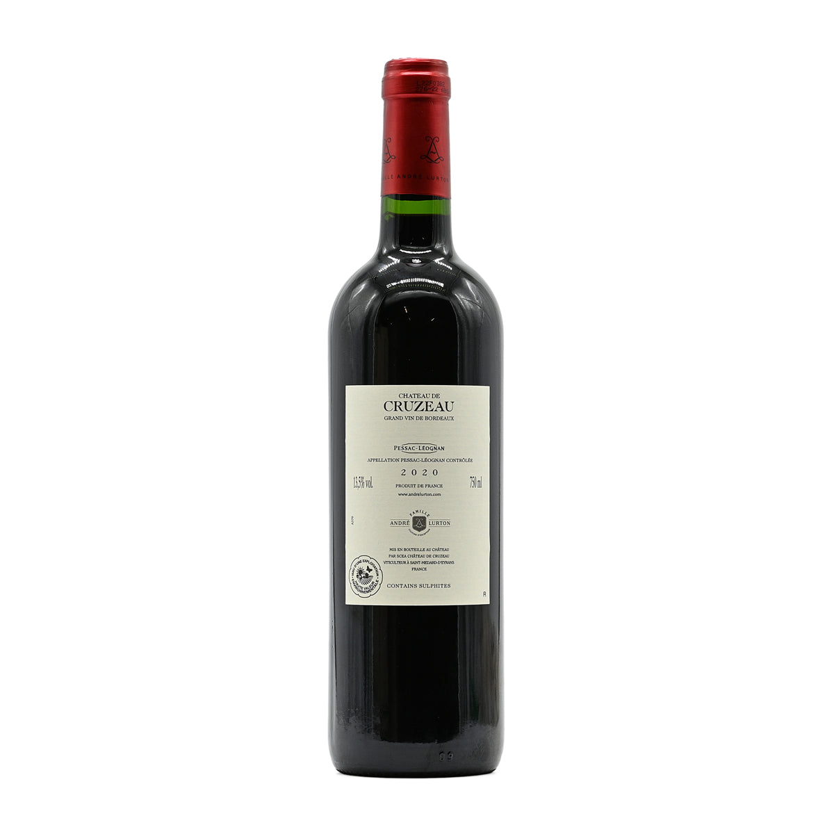 Chateau de Cruzeau 2020, 750ml French red wine, made from a blend of Cabernet Sauvignon, Cabernet Franc, and Merlot; from Pessac-Leognan, Bordeaux, France – GDV Fine Wines, Hong Kong