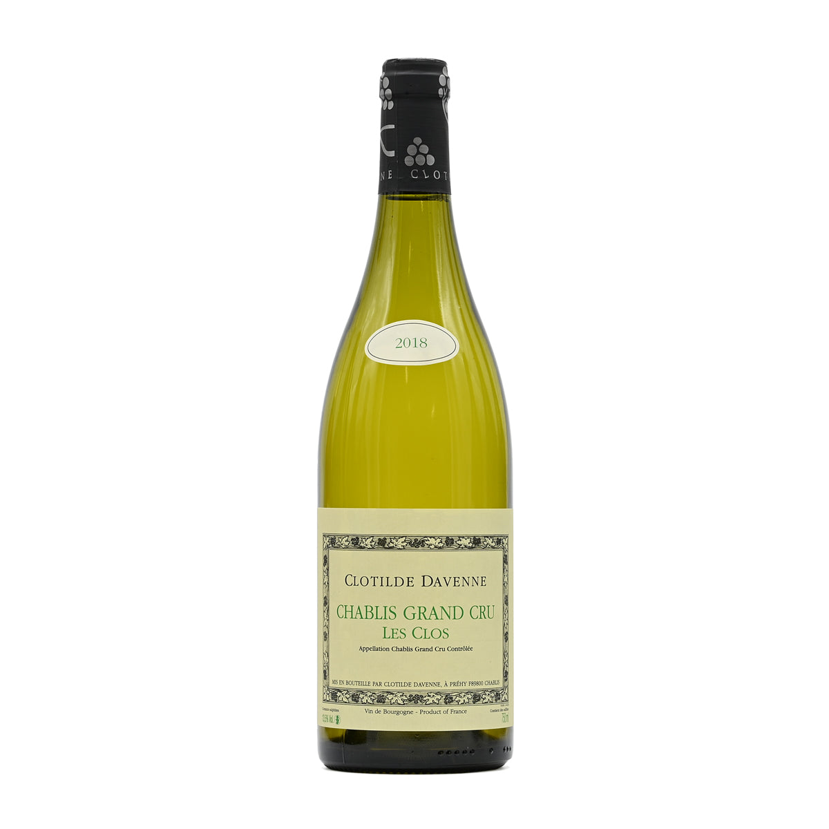 Domaine Clotilde Davenne Chablis Grand Cru Les Clos 2018, 750 French white wine, made from Chardonnay; from Chablis Grand Cru, Burgundy, France – GDV Fine Wines, Hong Kong