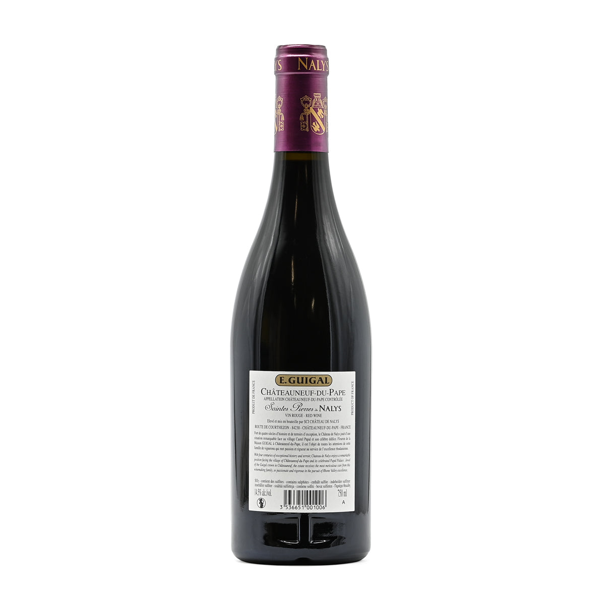 Guigal Chateauneuf du Pape Saintes Pierres de Nalys 2017, 750ml French red wine, made from a blend of Grenache, Syrah, Cinsault, Muscardin, Mourvèdre, and Counoise; from Chateauneuf-du-Pape, Southern Rhone, France – GDV Fine Wines, Hong Kong