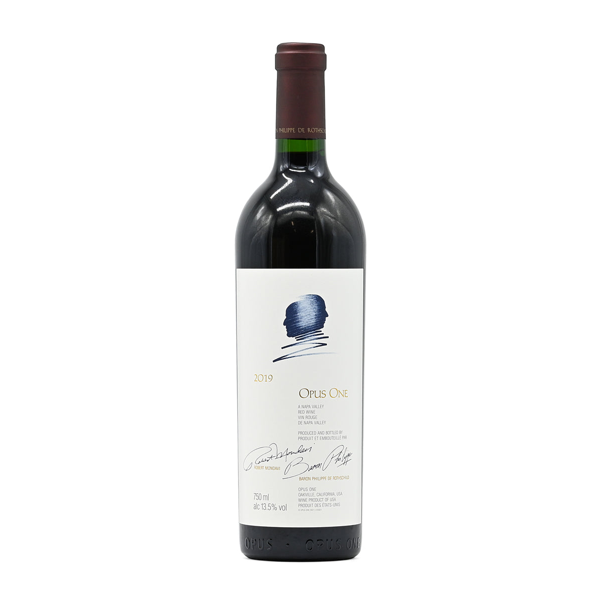 Opus One 2019, 750ml American red wine; made from a blend of Cabernet Sauvignon, Merlot, Malbec, Cabernet Franc, and Petit Verdot; from Napa Valley, California, USA – GDV Fine Wines, Hong Kong