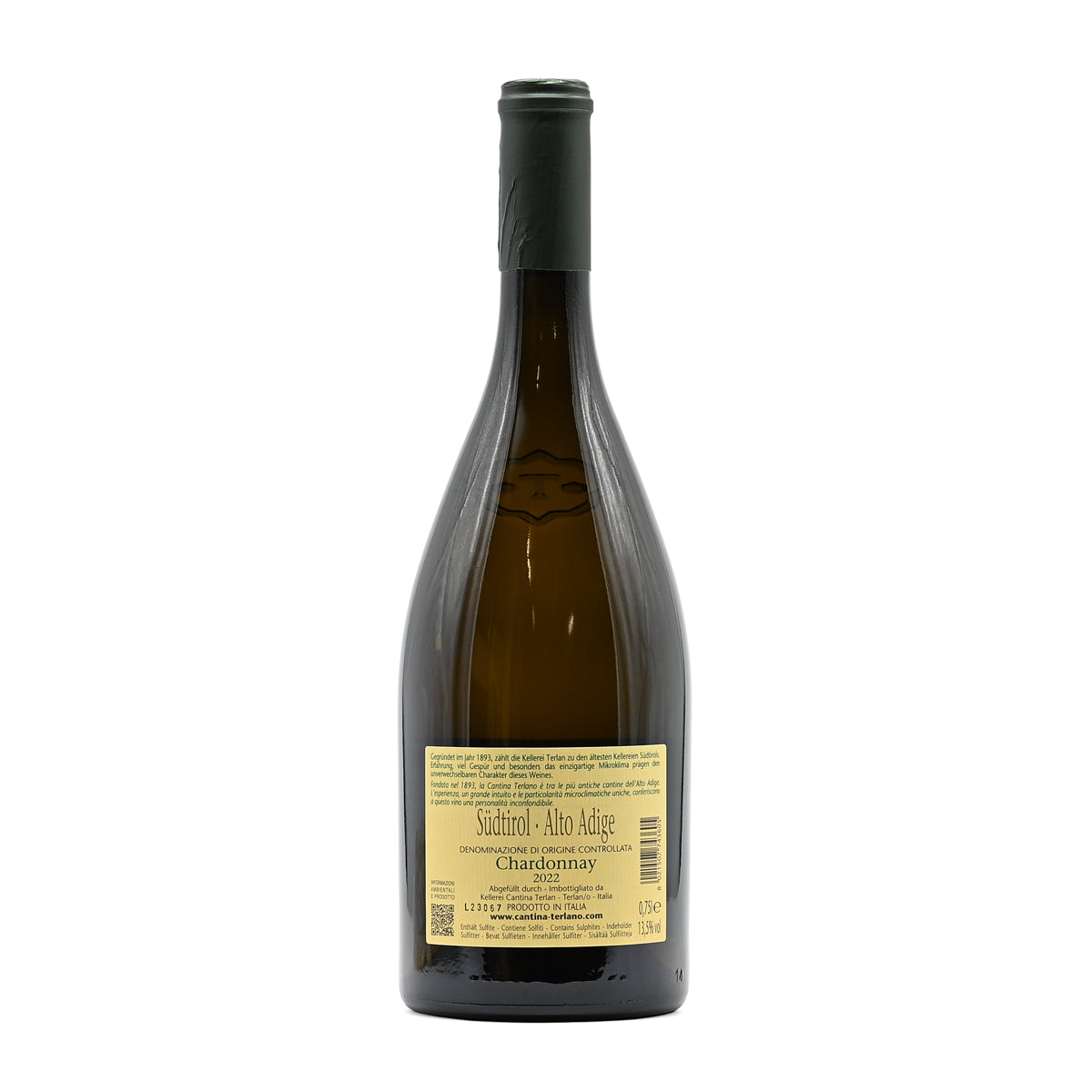 Terlano Chardonnay 2022, 750ml Italian white wine, made from Chardonnay, from Alto Adige DOC, Trentino-Alto Adige, Italy – GDV Fine Wines, Hong Kong