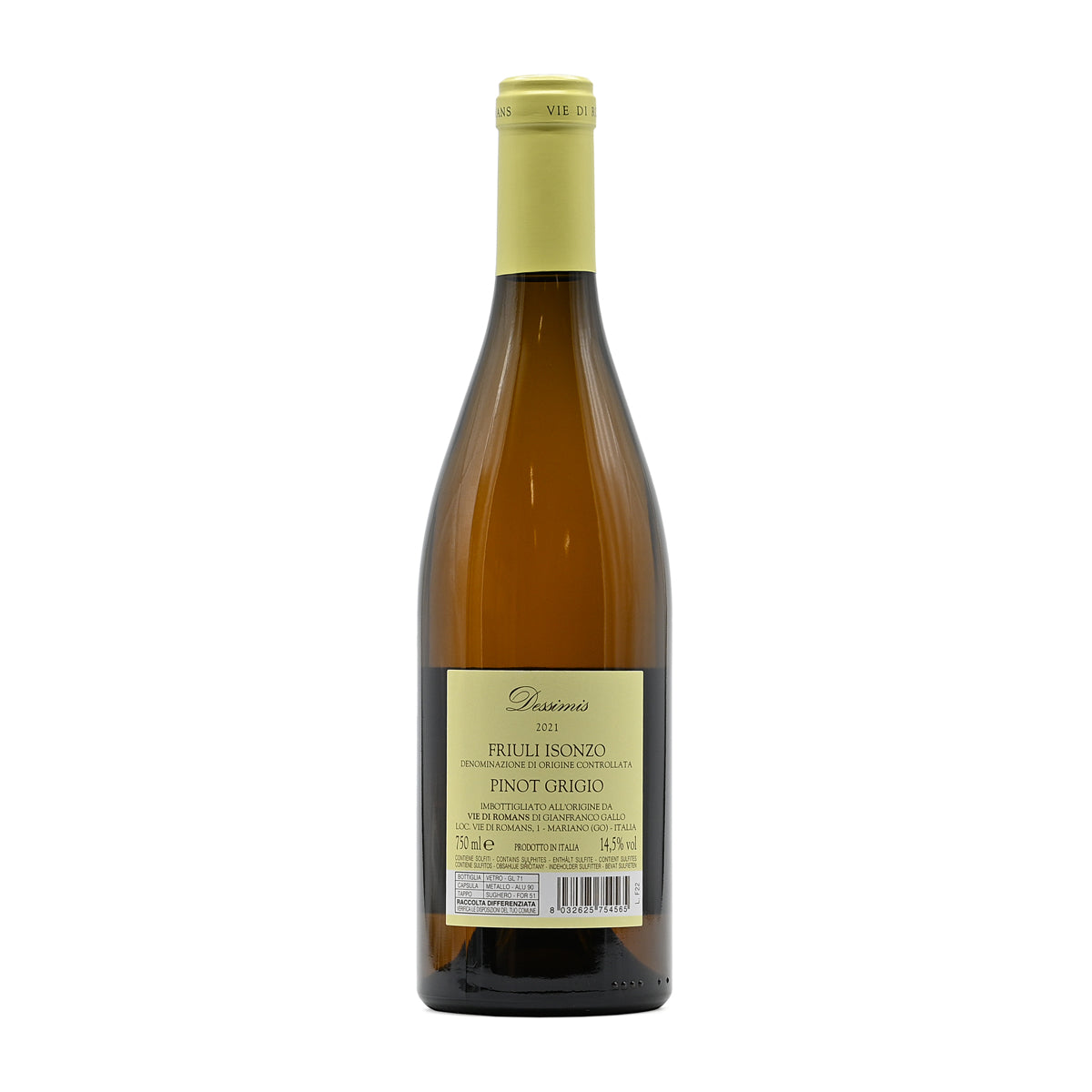 Vie di Romans Pinot Grigio Dessimis 2021, 750ml Italian white wine, made from Pinot Grigio, from Friuli Isonzo DOC, Friuli-Venezia Giulia, Italy – GDV Fine Wines, Hong Kong