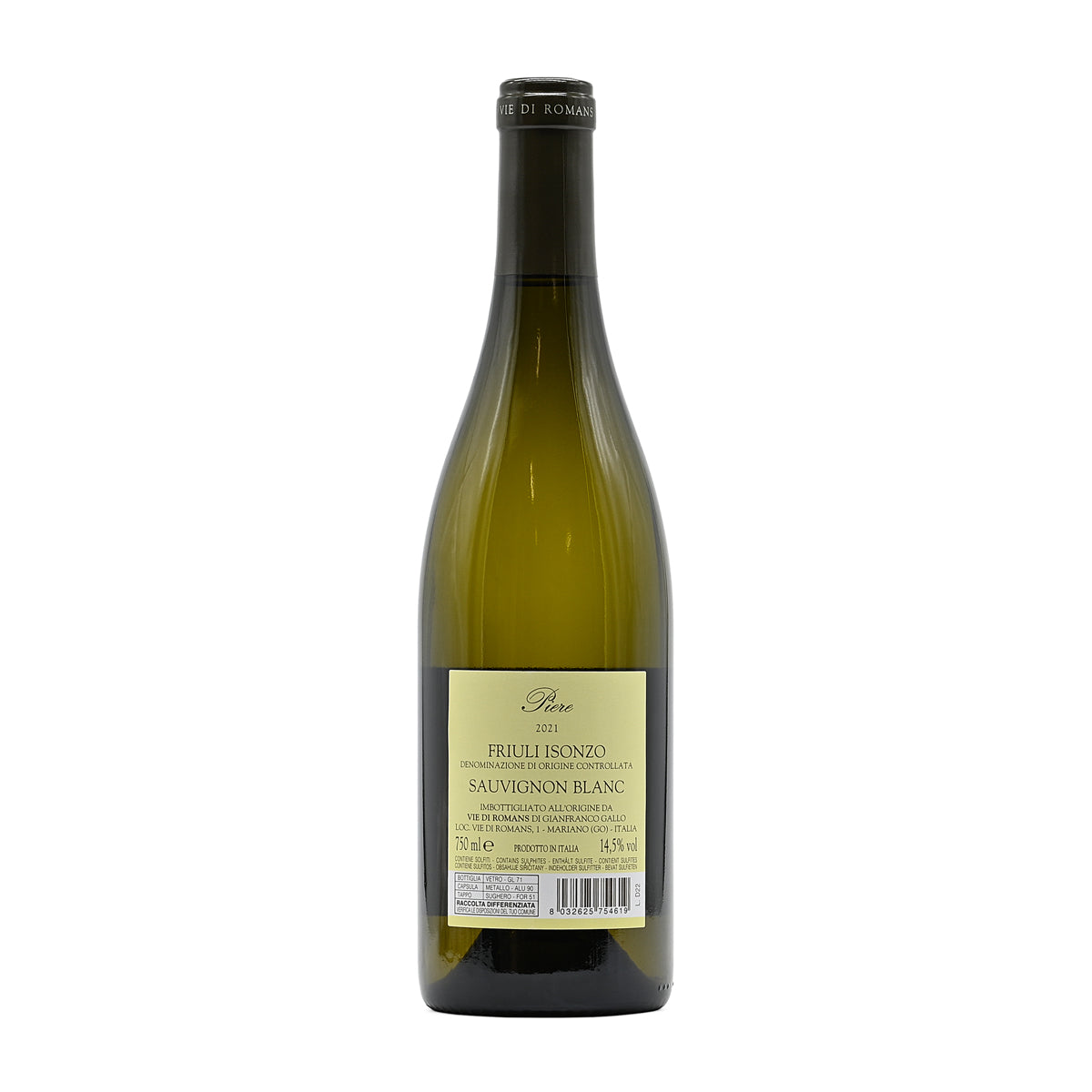Vie di Romans Piere Sauvignon Blanc 2021, 750ml Italian white wine, made from Sauvignon Blanc, from Friuli Isonzo DOC, Friuli-Venezia Giulia, Italy – GDV Fine Wines, Hong Kong