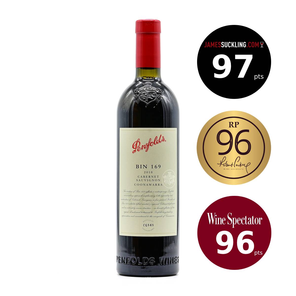 Penfolds Bin 169 Cabernet Sauvignon 2018, 750ml Australian Red Wine made from cabernet sauvignon, from South Australia – GDV Fine Wines, Hong Kong
