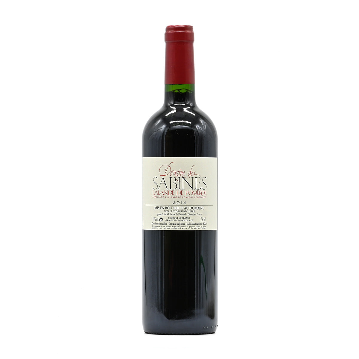 Domaine des Sabines 2014 – 750ml French red wine from Lalande de Pomerol, Bordeaux, France – GDV Fine Wines, Hong Kong
