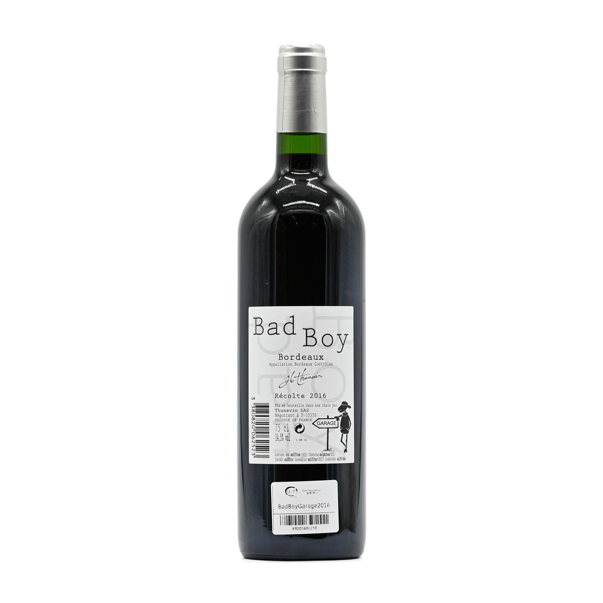 Bad Boy Garage 2016 – naughty Jean-Luc Thunevin – French Red Wine made from cabernet sauvignon and merlot blend from Bordeaux, France | GDV Fine Wines, Hong Kong