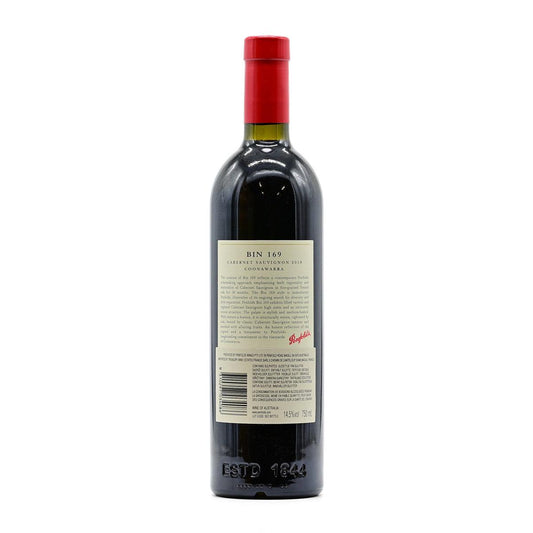 Penfolds Bin 169 Cabernet Sauvignon 2018, 750ml Australian Red Wine made from cabernet sauvignon, from South Australia – GDV Fine Wines, Hong Kong
