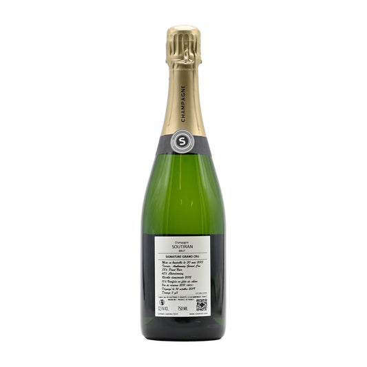 Soutiran Cuvee Signature Brut Grand Cru NV, 750ml champagne, non-vintage, made from a blend of Pinot Noir and Chardonnay, from Champagne, France – GDV Fine Wines, Hong Kong