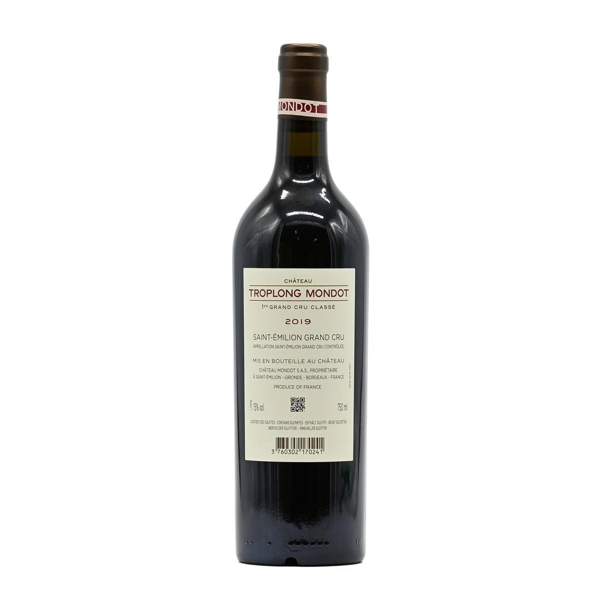 Chateau Troplong Mondot 2019 Saint-Emilion Premier Grand Cru Classé Bordeaux, France